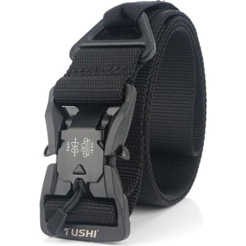 Mens cloth belt nylon plastic magnetic buckle lightweight wild belt belt belt outdoor sports canvas denim