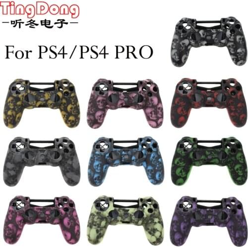Head Skull Soft Silicone Case Protection Grip Cover Rubber Sleeve Protective Skin for Playstation 4 Slim PS4 Pro Controller