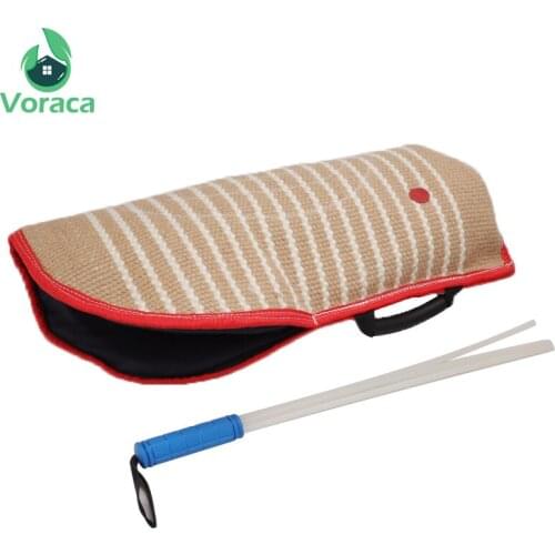 Professional Dog Bite Training Protection Sleeve Set with 57cm Whip Agitation Stick Bite Target Horse Dogs Training Arm Sleeve