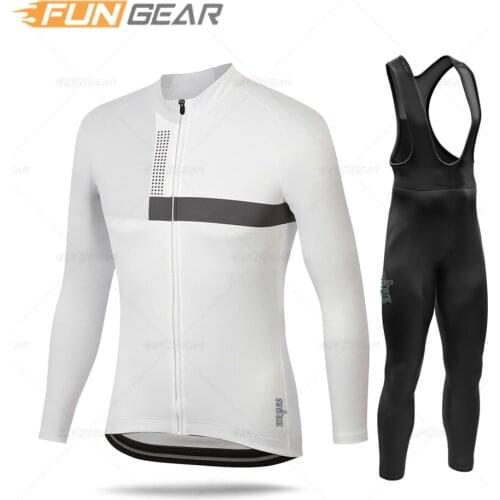 New Cycling Clothing Men Long Sleeve Jersey Set Team Race Bike Uniform Kit Spring Autumn Breathable Bicycle Quick Dry Ride Suit