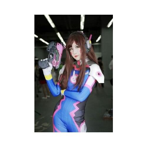 OW D.Va Hana Song Mech Pilot Battle Suit Game Halloween Cosplay Costume B002