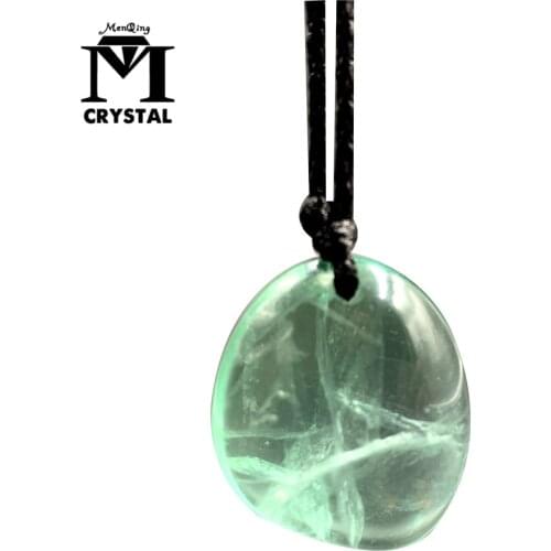 Natural green fluorite Crystal Stone Rock Pendant rough Gravel Tumbled Bulk Quartz Healing Reiki natural gemstone Necklace