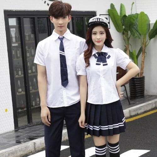 Girls School Uniform Class Dress Japanese School Uniform Graduation Suit Short Sleeve Suit Teenager Collge Uniform D-0203