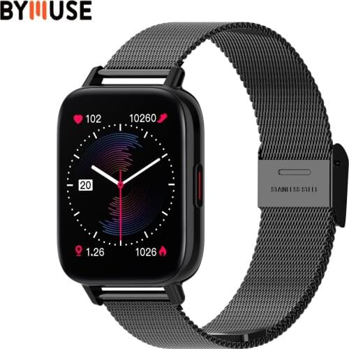 BYMUSE I22 Smart Watch Men Women Bluetooth Call Fitness Watch Make Call Heart Rate Monitor Sport Smartwatch for Android IOS