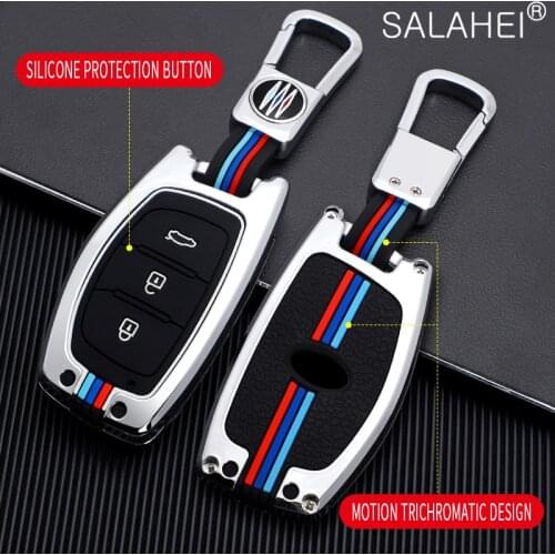 Stylish Zinc Alloy Car Key Case Cover Shell For Hyundai Verna Sonata Elantra Tucson Auto Creta I10 I20 Santa Fe2016 2017 2018
