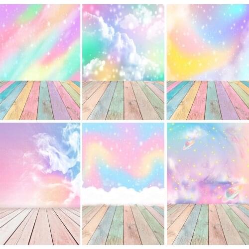 ZHISUXI Vinyl Unicorn Birthday Photography Backdrops Newborn Baby Photo Background Studio Photocalls Props 210605-05