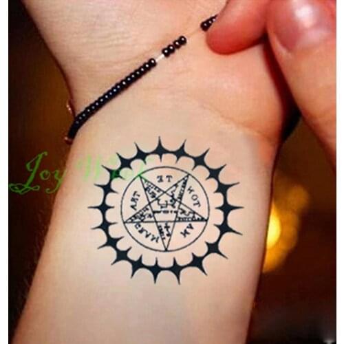 Waterproof Temporary Tattoo Sticker Black Butler Contract Symbol compass anime tatto flash tatoo fake tattoos for men women
