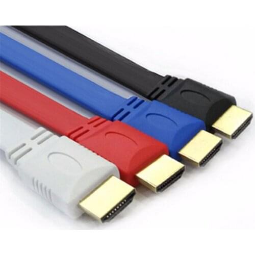 High-speed FLAT HDMI cable Support 3D Resolution Ethernet 1080P Audio Return 1.5M 3M 5M HD Cable for android tv box and smart TV
