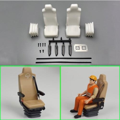 1 Pair Interior Seats for 1/14 Tamiya RC Truck Trailer Tipper MAN TGX TGS Car Diy Parts