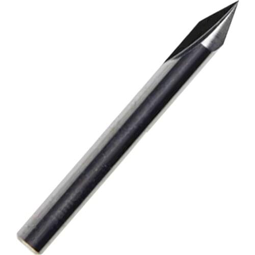 1pc 4mm Two Flutes Straight V Bit Hardwood Redwood deep cutter CNC machine tools workpiece plane