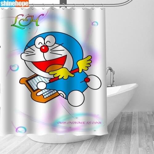 1PC Doraemon Shower Curtains for Bathroom Polyester Shower Curtain Printing Curtain Cartoon Shower Curtains