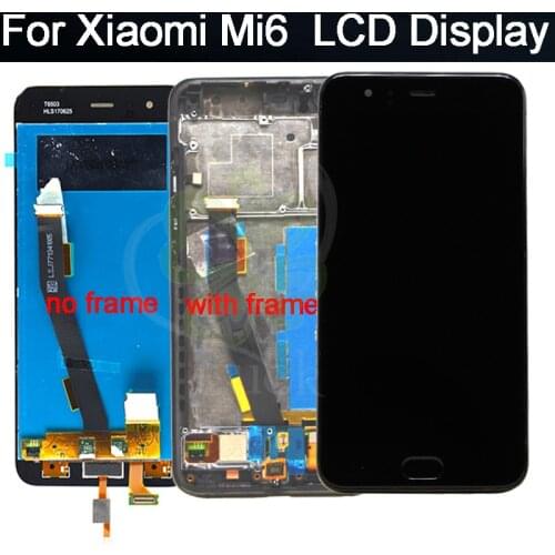 100% Tested 5.15" For Xiaomi Mi6 LCD With Fingerprint For XIAOMI 6 Mi6 LCD Display Mi 6 Touch Screen Digitizer Replacement Parts