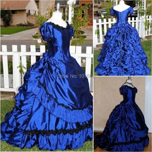 1860S Victorian Corset Gothic/Civil War Southern Belle Ball Gown Dress Halloween dresses CUSTOM MADE R-041