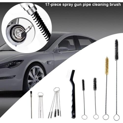 3pcs Mini Wire Brush Set Steel Black Nylon Cleaning Polishing Detail Metal Rust Brush Polishing Derusting Cleaning For Nozzles