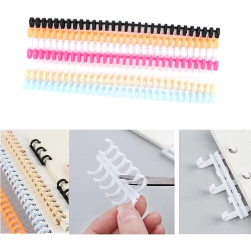 5pcs Loose-leaf Plastic Binding Ring Spring Spiral Rings for 30 Holes A4 A5 A6 Paper Notebook Stationery Office Supplies
