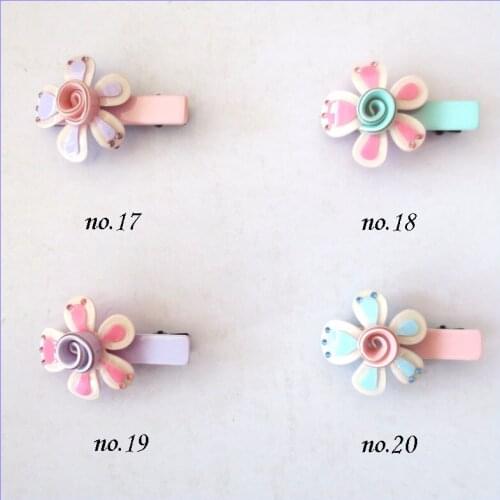 50 BLESSING Good Girl 2.25" Acrylic Hair Bow Clip Flower Women Accessories