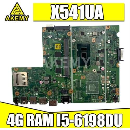 Akemy For Asus X541UA X541UAK X541UVK X541UJ X541UV X541U F541U R541U Motherboard laptop Motherboard W/ 4GB-RAM i5-6th Gen cpu