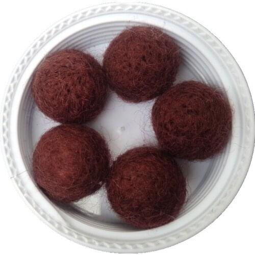 Free Shipping Wholesale Dark Coffee/Brown Handmade wool felt ball 200pcs 20mm diy Woven Balls For Rugs jewelry beads home Decor
