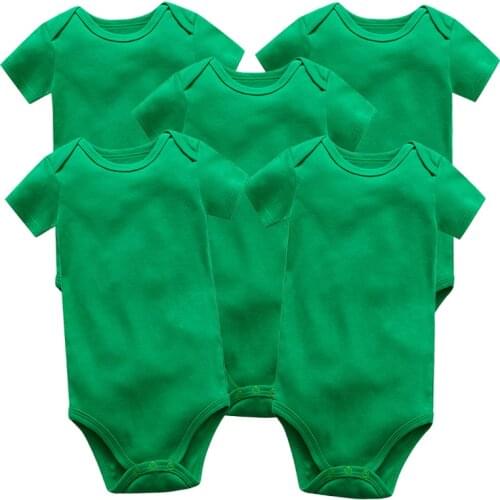 Newborn Bodysuit Baby Babies Bebes Clothes Short Sleeve Cotton Printing Infant Clothing 1Pcs 0-24 Months 5Piece/lot