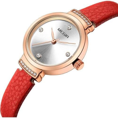 MEGIR Watch Women Luxury Leather Quartz Woman Watch Leather Wristwatch Watches Women Fashion Watch 2019 Relogio Feminino