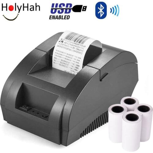 Thermal Receipt Printer 58mm POS Printer Bluetooth USB For Mobile Phone Android iOS Windows For Supermarket and Store