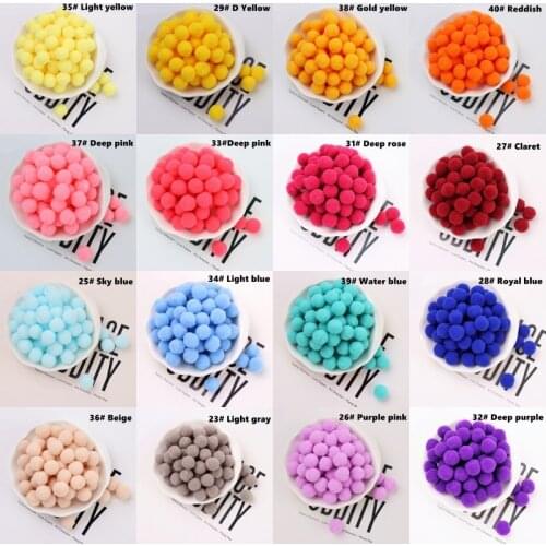 Kids DIY Pompoms Toy Craft Supplies Mini Fluffy Pompon 10/15/20/25/30mm Pom Poms Christmas Home Decoration Accessories 20g/lot