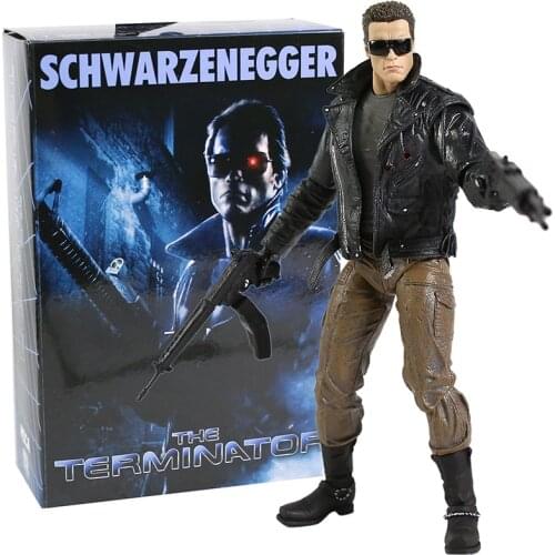 NECA Terminator Arnold Schwarzenegger Tech Noir / Police Station Assault T-800 Model Figurals Brinquedos Action Figure