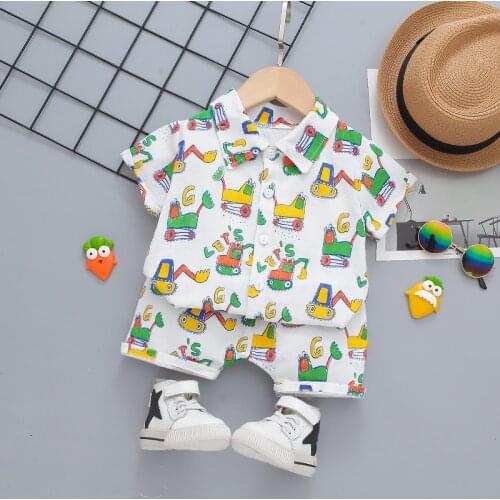 Ins Hot Boys Summer Sets Fashion Cool Thin Fabric Girls Shirt + Shorts Quality Kids Toddler Outfit Childrens' Clothes
