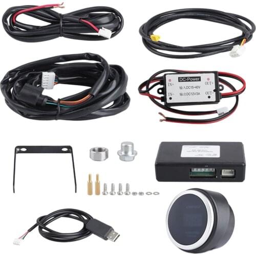 12V Digital Wideband Air / Fuel Wide Band Ratio AFR Gauge Kit Includes Oxygen Sensor Data Logging Output Weld-in Bung 2-1/16"