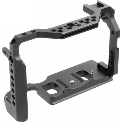 Aluminum Alloy Camera Cage with Top Handle Grip/Protective Frame Case Camera System Mounting Bracket Compatible with EOS R5/R6