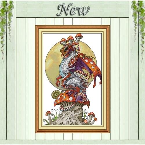 Dinosaur animal mascot decor Painting Counted Print on the canvas DMC 14CT 11CT NKF Cross Stitch Needlework Kits Embroidery Sets