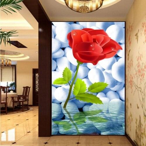 Custom mural 3D Pebble Rose Void Chart mural wallpaper custom lobby studio office high quality mural wallpaper