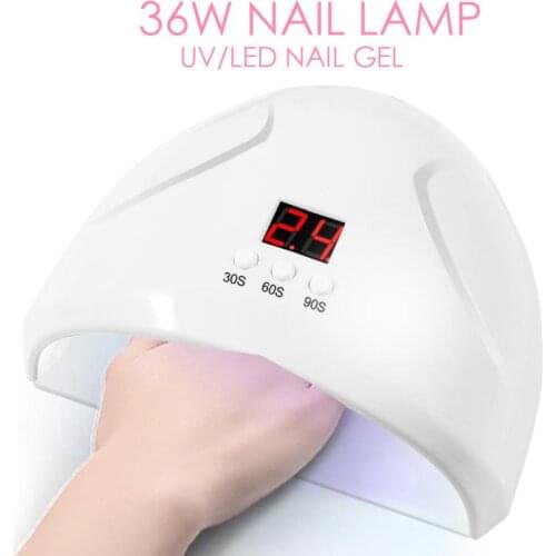 New 36W Nail Dryer Nail Light UV LED Gel Smart Timed LED Quick-Drying Induction Nail Lamp Nail Art Nail Decoration Fake Nail