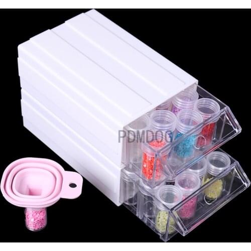 New 44 Grids Storage Case Box Organizer Nail Glitter Diamond Embroidery Diamond Painting Tools Jewelry Drill Storage Drawer Box