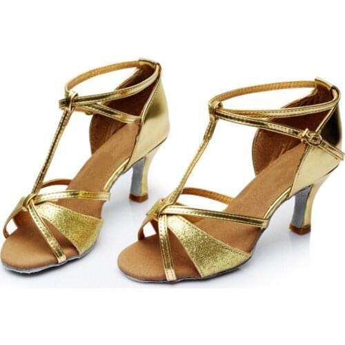 Adult Salsa Latin Dance Shoes Women Tango Ballroom Dance Shoes High Heels Soft Bottom Dancing Shoes 7cm Ballroom Dance Sandals