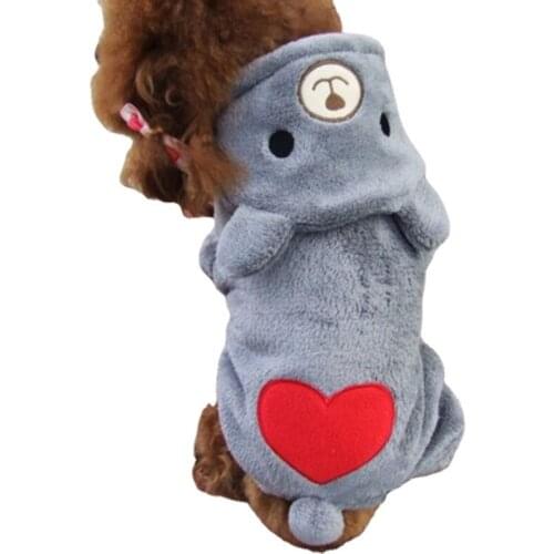 Pet Dog Clothes Autumn and Winter Models of Small Dogs Teddy Four-legged Clothes Coral Fleece Soft Warm Pet Transforming Clothes