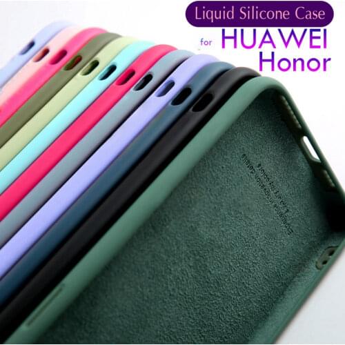 Original Liquid Silicone Case For Huawei P40/P30/P20 Lite/Pro Mate 40 Pro Mate 30/20 Lite/Pro P Smart 2021 Honor 10 Lite 30 Pro