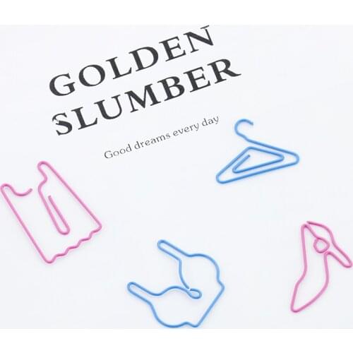 TUTU Modeling Paper Clips High heels hangers clothes Drop Shape blue red Colored Bookmark Memo Clip H0111