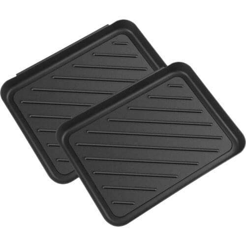 Big deal 2Pcs Boot Tray Heavy Duty Shoe Mat Trays,Storage Tray,Dog Bowl or Cat Bowl Mats Trap Mud to Protect Floor 15.75 X11.8 I