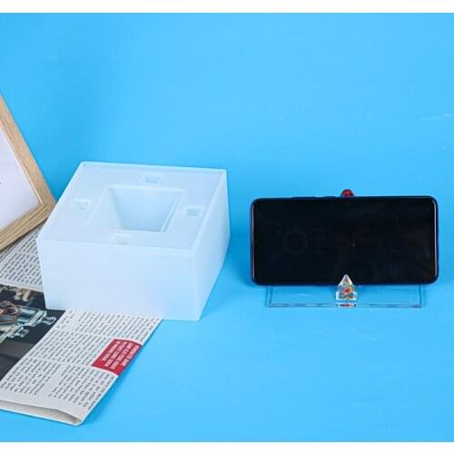 Cell Phone Stand Resin Molds Mobile Phone Holder Epoxy Casting Molds Silicone Moulds for Resin DIY Craft Phone Bracket