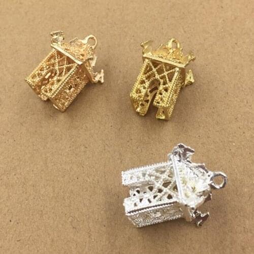 20 pieces/lot 13x12.5x29mm 3 Colors Alloy/Metal Summer house Charms Pendant DIY Jewelry accessories Setting Findings