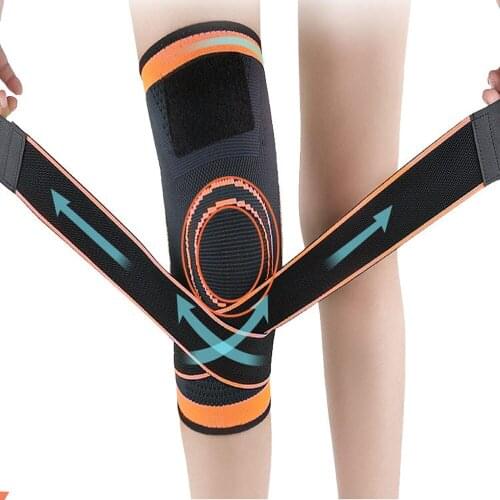 Pressure Winding Adjustable Knitted Knee Protector Sports Basketball Cycling Fitness Breathable Protector Winter Knee Protector