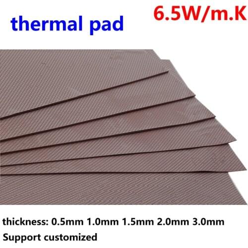6.5W Thermal Pad100*100 0.5mm 1.0mm 1.0mm Variety Thickness IC GPU CPU Heatsink Conductive Silicone Cooling Pad