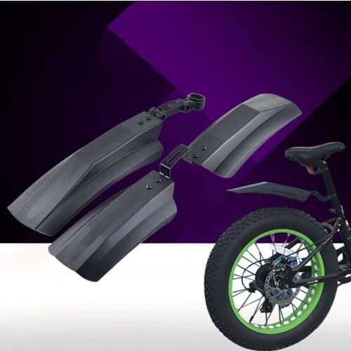 1 Set Bicycle Bike Front &Rear Snow Mud Guard Fenders for 26inch MTB Bikes Cycling Black Quick Install