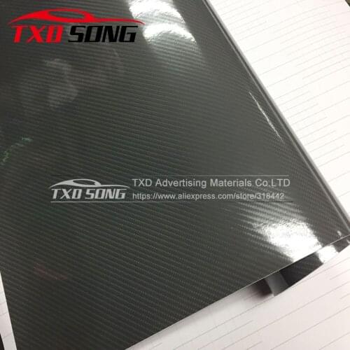 10/20/30/40/50/60x152CM Super Glossy Grey 5D Carbon fiber film with air bubbles 5D Grey Carbon vinyl sticker for Car wrapping