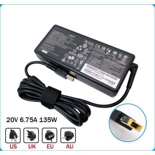 Slim 20V 6.75A for Lenovo Charger Laptop Ac Adapter IdeaPad Z710 Y50-70AM Y50-70AS Y50-80 Y70 Y70-70 Y70-80 Touch ADL135NDC3A