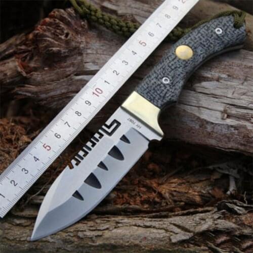 Outdoor knife high hardness carry knife field survival hunting knife forest survival defense straight knife