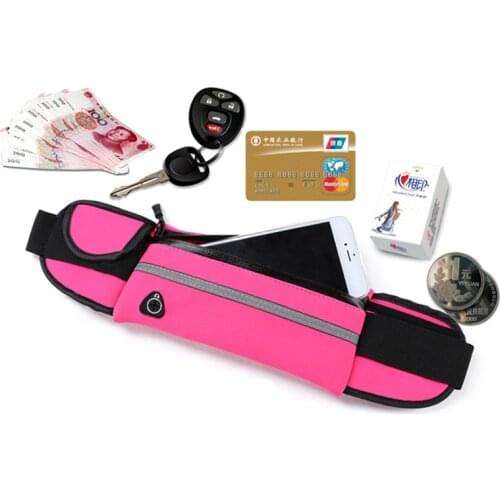 Waterproof Pockets Anti-theft Slim Running Cell Phone Waist Fanny Pack Bag Sports Bags Belt Pouch Case Sports Pockets 5 Colors