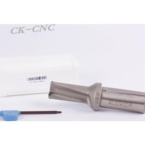 Hight quality WC-2D-22 C25 U drill indexable drill CNC TOOL 22mm-2D Machining length=44mm for WCMX040208 insert