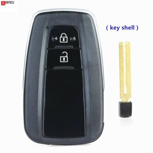 Keyecu Replacement Smart Remote Key Shell Case Housing 2 Button for Toyota Prius C-HR BR2EX 89904-F4010